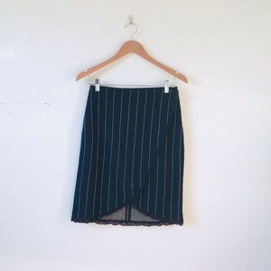 Pinstriped Pencil Skirt